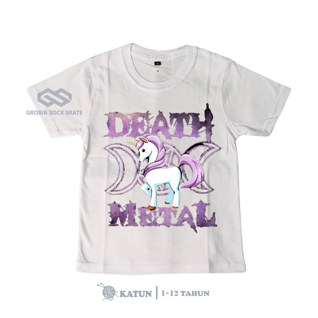 KAOS BAND ANAK/ KAOS MUSIK DEATH METAL PUTIH
