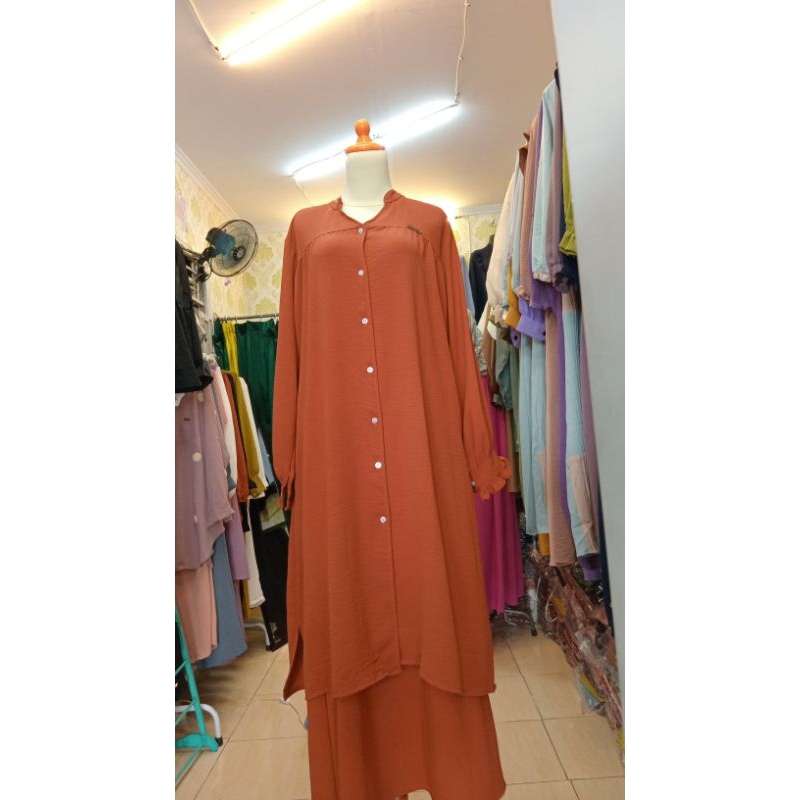 set tunik rok/setelan tunik kringkel