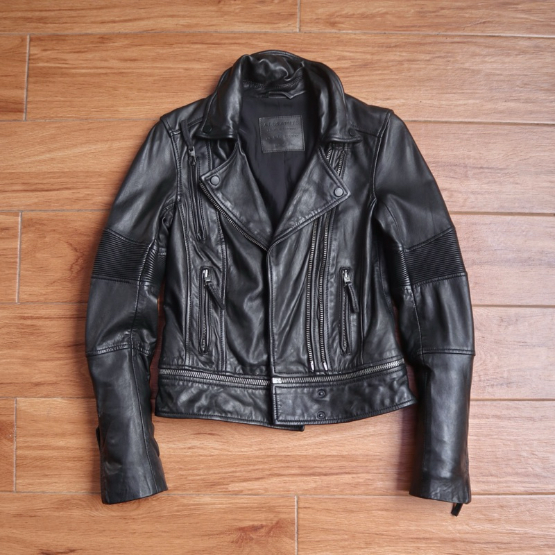 Jaket kulit asli biker rider motor Pl bekas preloved second