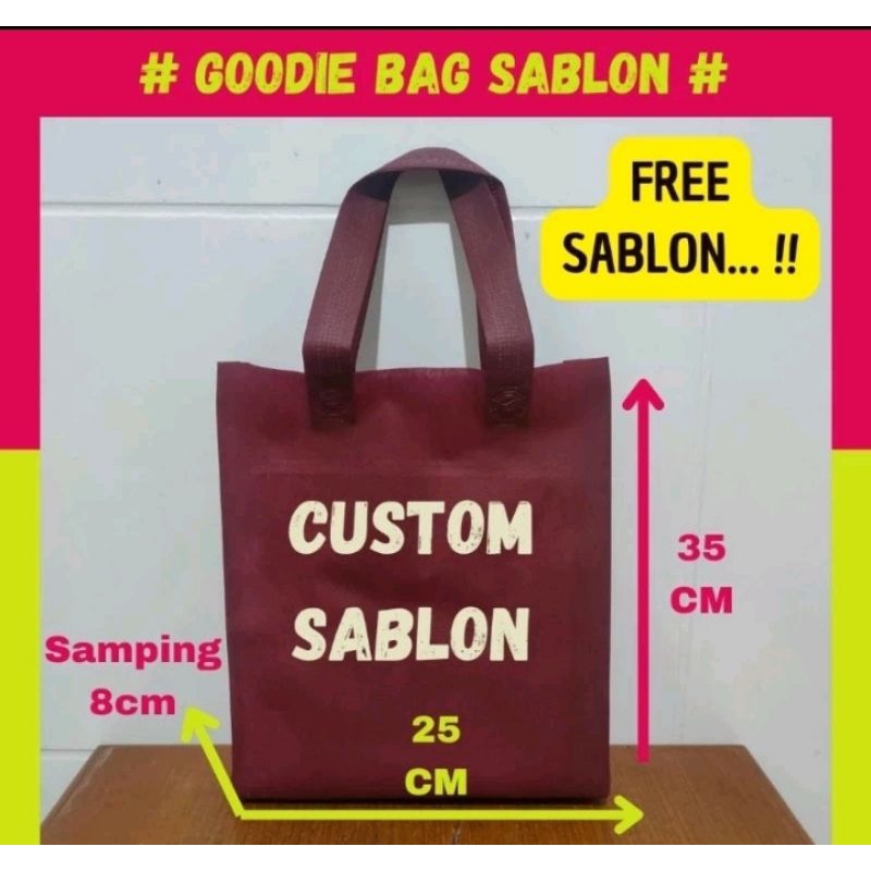 

TAS SPOUNBOND 35x25x8 SABLON TAS HAJATAN TAS SPUNBOND CUSTOM DESAIN