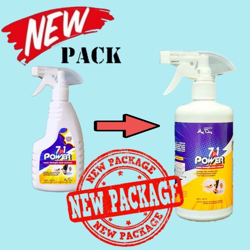 My day power 7in1 pembersih noda baju, power merah, pakaian, tinta, sepatu, my way, boneka, myway