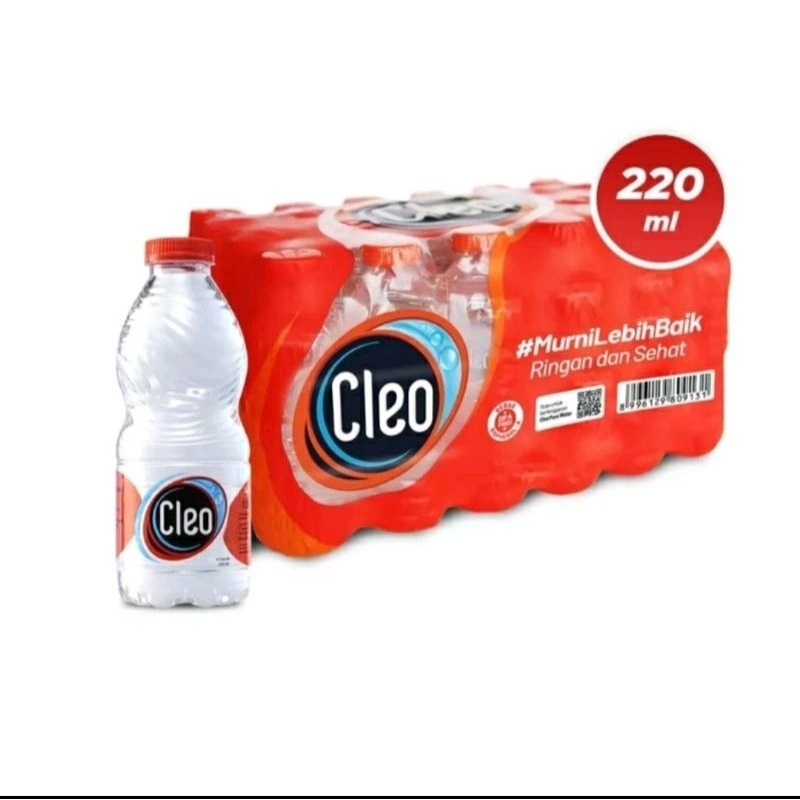 

[220ml] CLEO Air Minum Mineral Water 220ml x 24 pcs/1pack