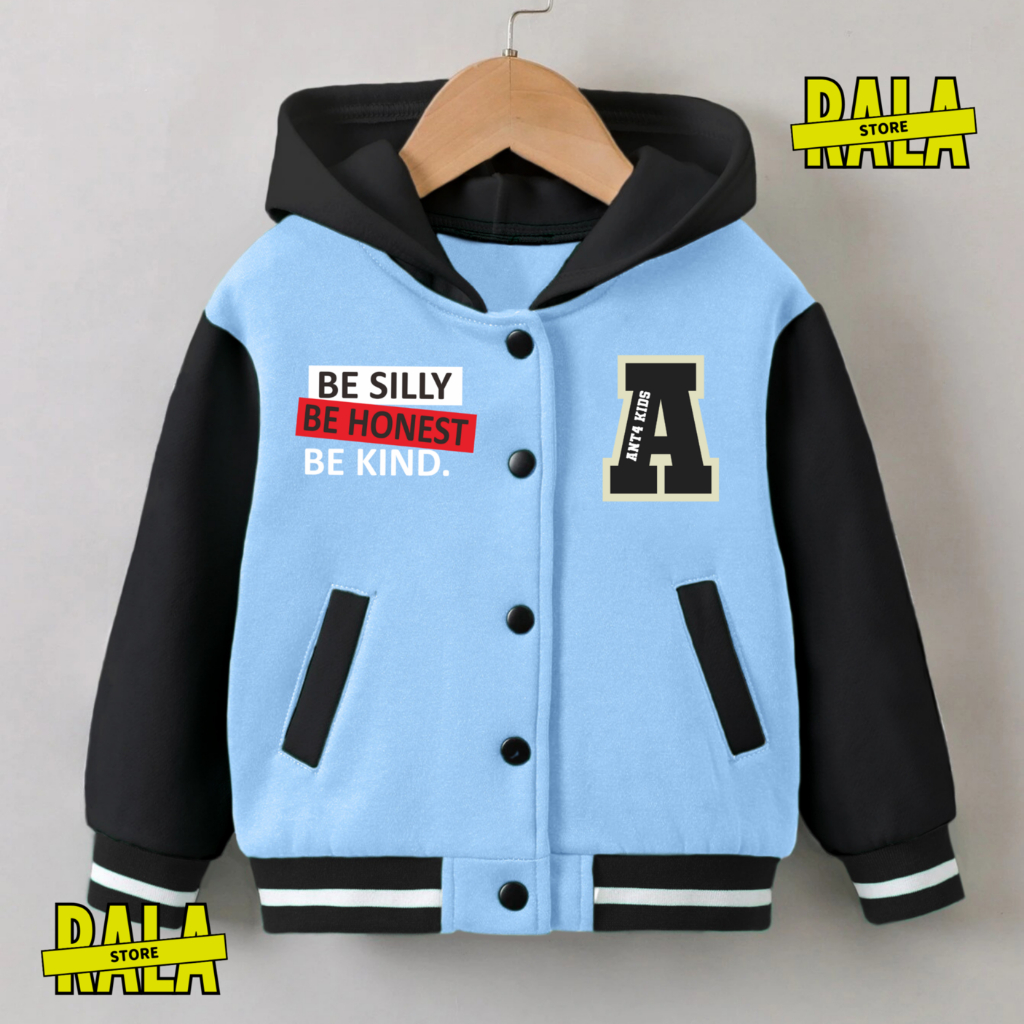 Jaket anak usia 2-7 tahun terbaru varsity hoodie / jaket baseball hoodie anak terkini / jaket anak p