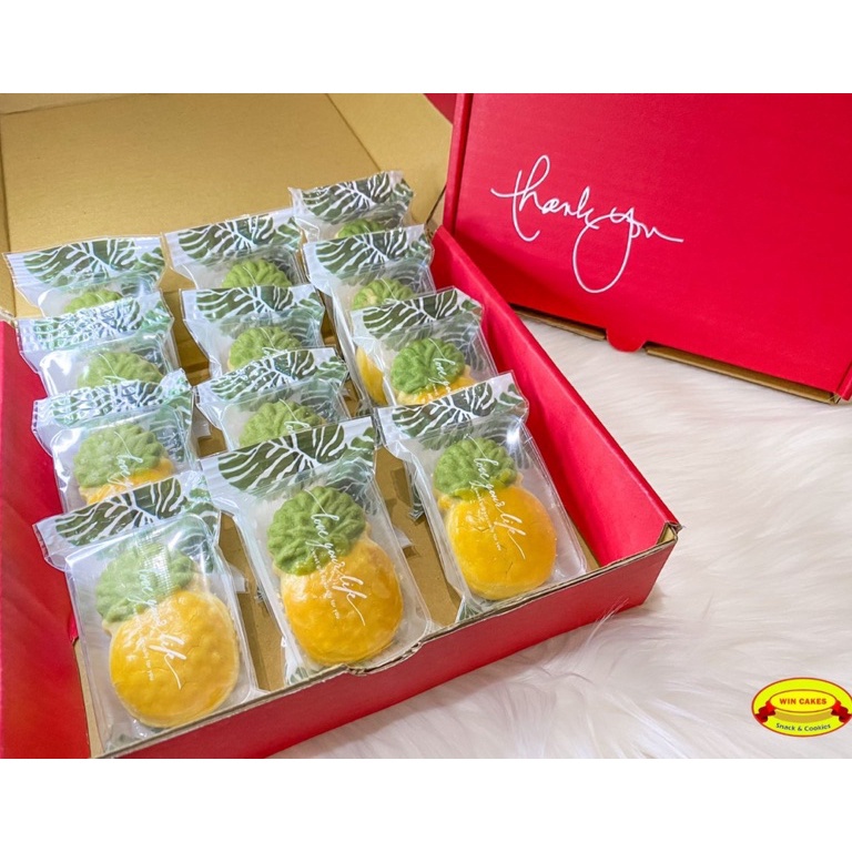 

QJG631 Stok terbaru Nastar Taiwan Nastar Nanas Wisman Jumbo Taiwanese Pineapple Cake Pineapple Tart Isi 12