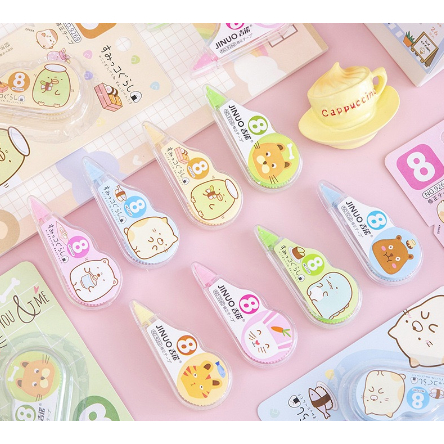 

correction tape 8 meter students stationary school supplies multiple color karakter lucu tip x kertas - mimimoist
