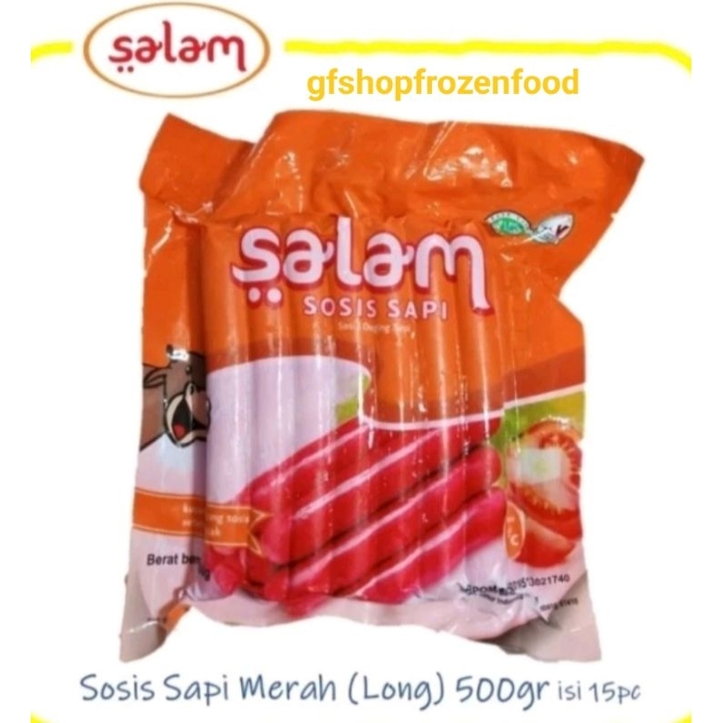 

Salam Sosis Sapi Merah (Long)500g isi 15 pcs