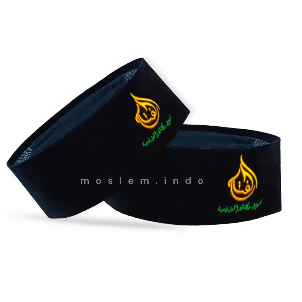 peci kopiah songkok hitam ac bordir al-fatah temboro