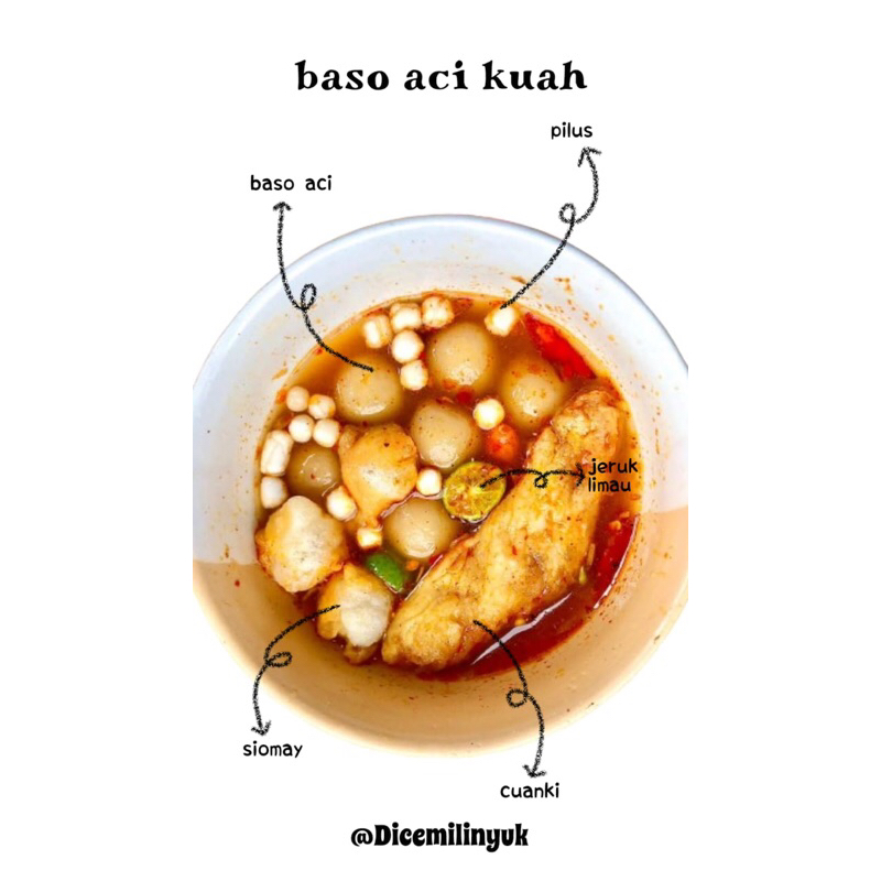 

BASO ACI BUMBU SEBLAK DENGAN CHILI OIL / BACIL / CILOK KUAH SEBLAK