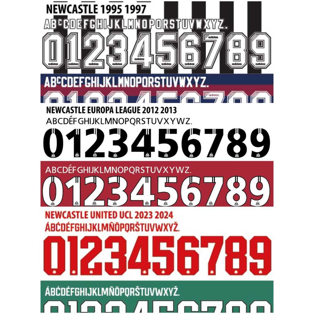 NAMESET NEWCASTLE UNITED