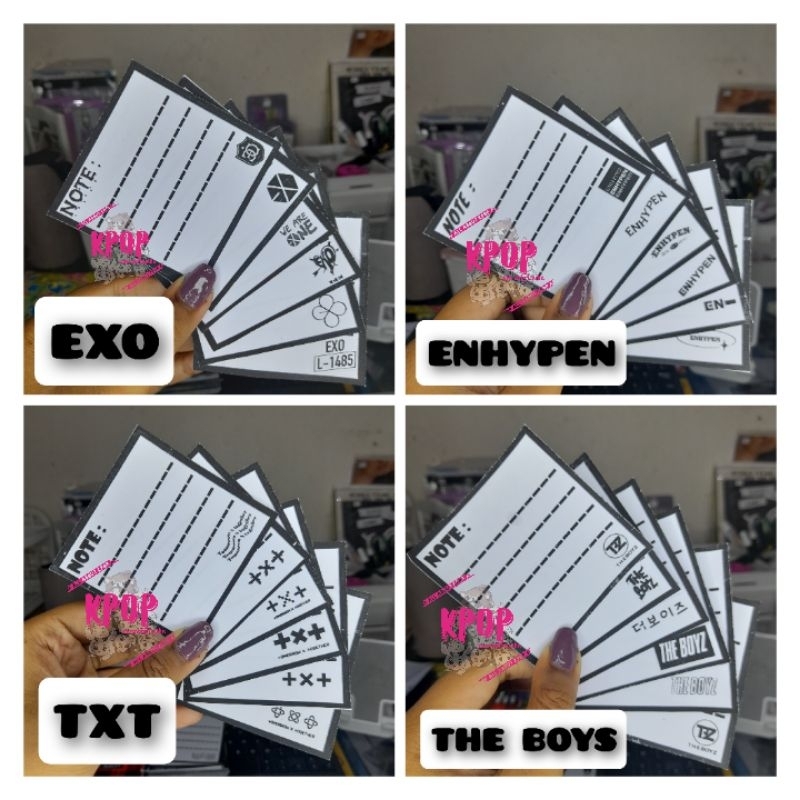 

[12cps] NOTE KERTAS TEMA KPOP EXO, ENHYEPEN, TXT, THE BOYS | NOTE CATATAN | KPOP MERCH | fanplace store