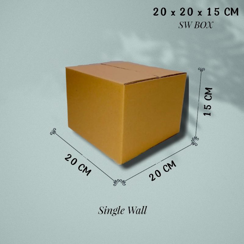 

Kardus ukuran 20x20x15 CM box untuk packing ST