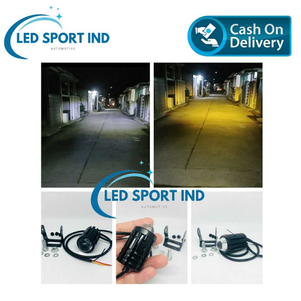 Lampu Tembak Laser Led Mini 2 Warna - Lampu Tembak Sorot Foglamp Mini D2 Laser Gun/lampu tembak lase