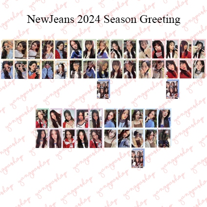 [PO / SET] NEWJEANS 2024 SEASON GREETING NEWJ NEW JEANS PHOTOCARD FAN MADE UNOFFICIAL YANGPASHOP DAN