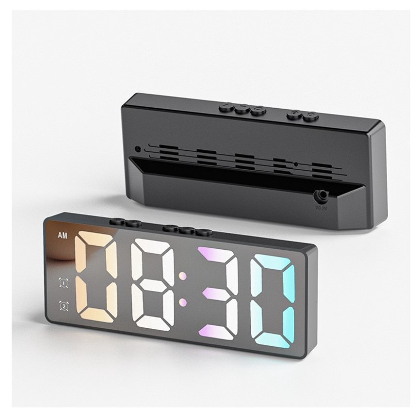 BaruJAM MEJA LED DIGITAL PREMIUM ALARM DESKTOP CLOCK USB BATERAI JAM MEJA PERSEGI PANJANG JAM VIRAL 
