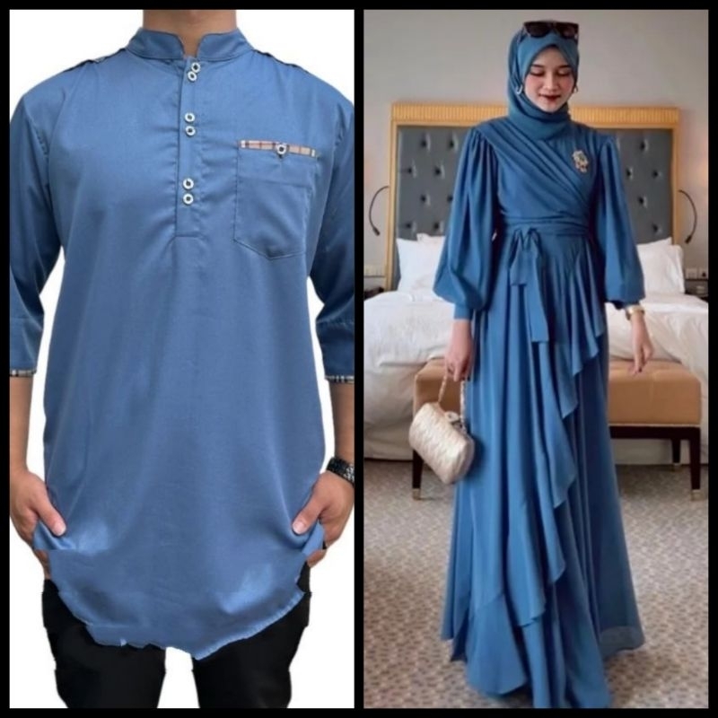 GARDA COUPLE / GAMIS DRESS BAJU KEMEJA KOKO KURTA LEBARAN COUPLE PASANGAN AYAH IBU SUAMI ISTRI JUMBO