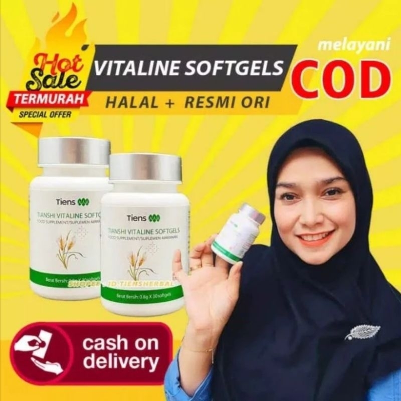 Vitaline Softgels Tiens - Pemutih Badan Kulit Dan Muka | Vitaline Pil Pencerah Wajah