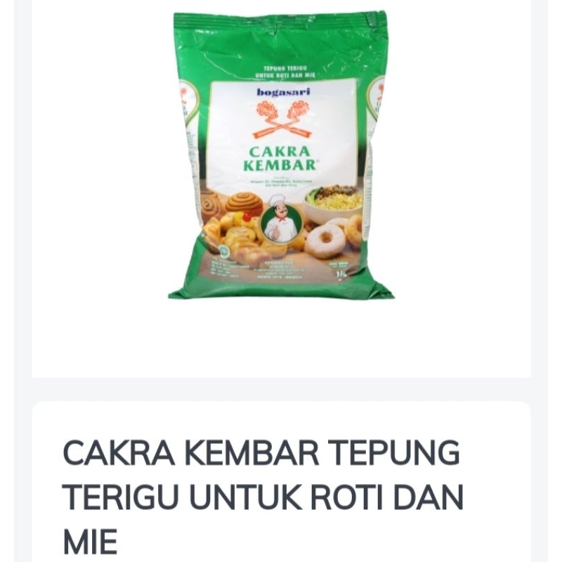 

TEPUNG TERIGU CAKRA KEMBAR 1KG