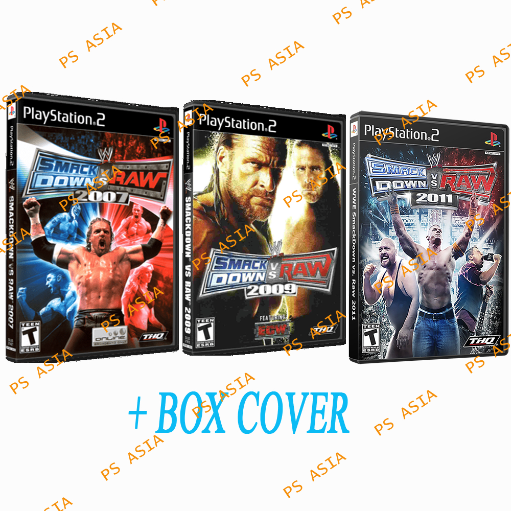KASET PS 2 WWE SMACKDOWN VS RAW 2006 2007 2008 2009 2010 2011 2021