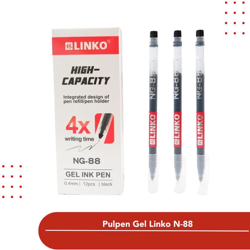 

Pulpen Pena Bolpoin Linko NG-88 Gel Pen