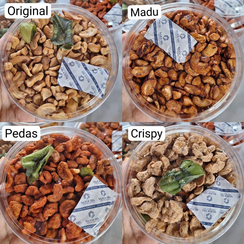 

Mede Patahan Toples rasa-rasa kacang Mede mete lebaran