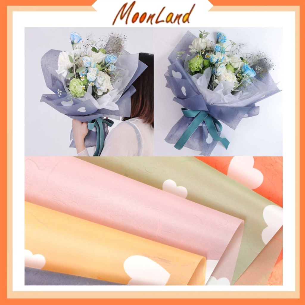 

Kertas Buket motif Love Cellophane Flower wrapping eceran Kb6091