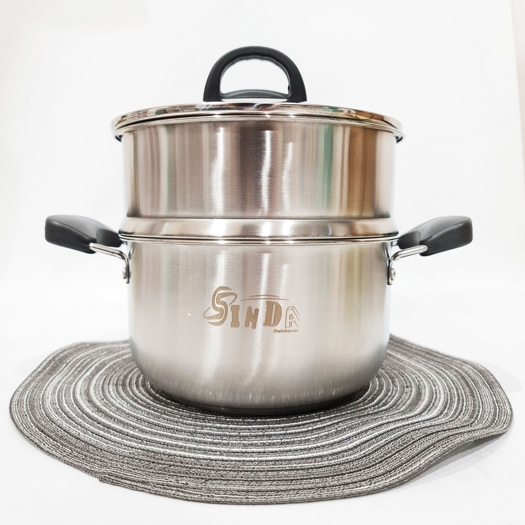 PANCI KUKUSAN STEAMER POT SINDA PANCI STEAMER TEBAL TUTUP KACA