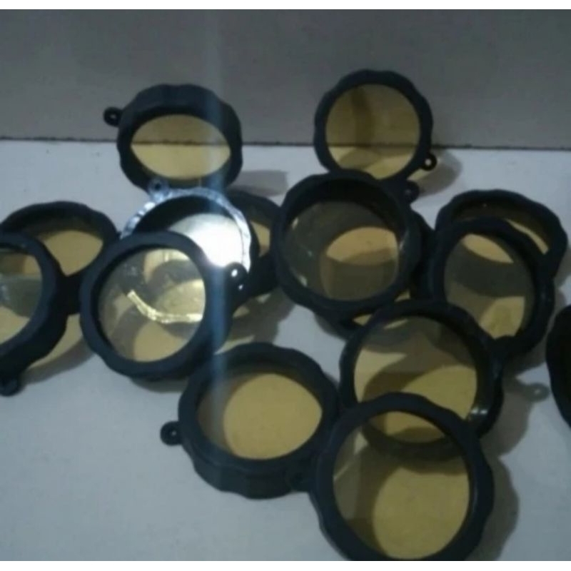 Lensa untuk senter/filter kuning tembus kabut untuk senter police swat t6 520a dll