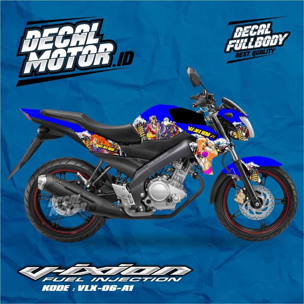 Decal Motor Vixion Injection Tahun 2012-2015 / Stiker Striping Decal Vixion Lightning New / Stiker M