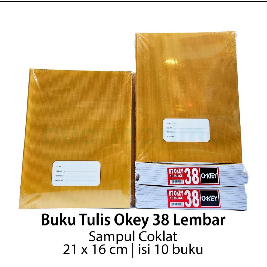 

BUKU TULIS BERGARIS KIKY OAKEY OKEY ISI 38 LEMBAR SAMPUL COKLAT KRAFT POLOS