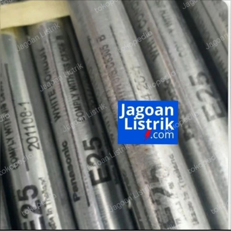 Pipa Conduit E25 Panasonic Steel Pipe Besi E-25 1inch Panjang 3.66meter
