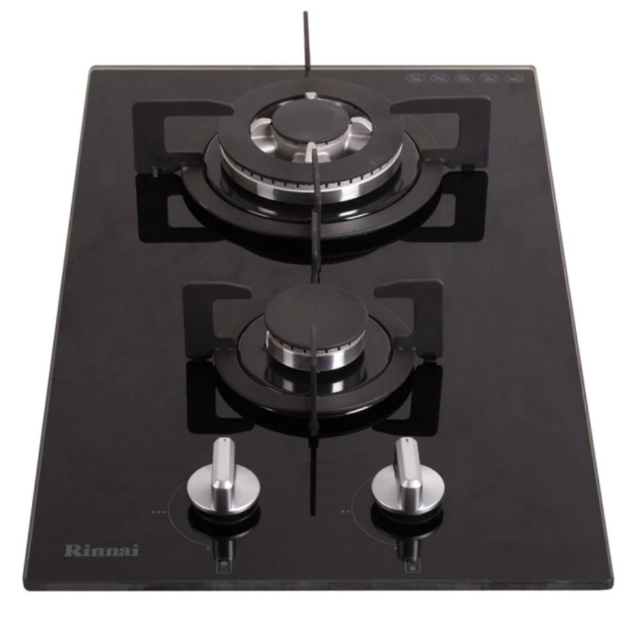 Rinnai Kompor Gas Tanam Kaca 2 Tungku Rinai RB 312 NGB RB312 NGB Garansi