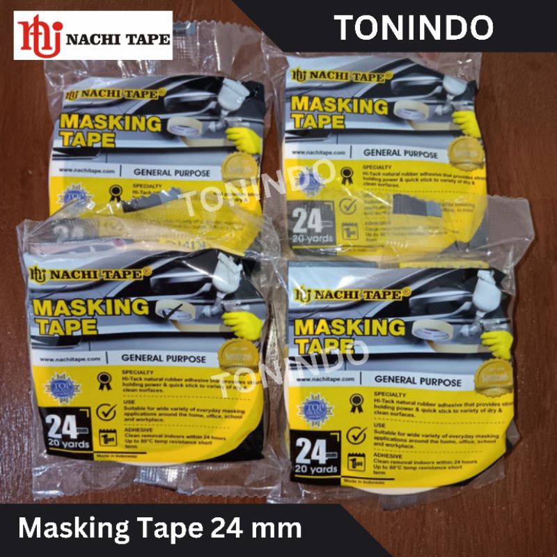 

Masking Tape Nachi 24mm 20 Yard Selotip Solasi Kertas