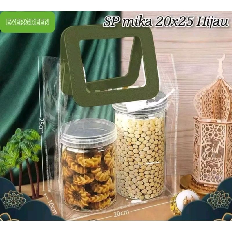 

SP2025 Tas Mika Transparan PVC | Tas Hampers Mika Gift Bag Transparan Tas Hampers Lebaran Idul Fitri