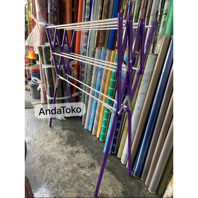 Jemuran Kain Jemuran Lipat Jemuran Aluminium Ukuran 1,5Meterx1,5Meter (DIKIRIM POSISI BELUM DIRAKIT)