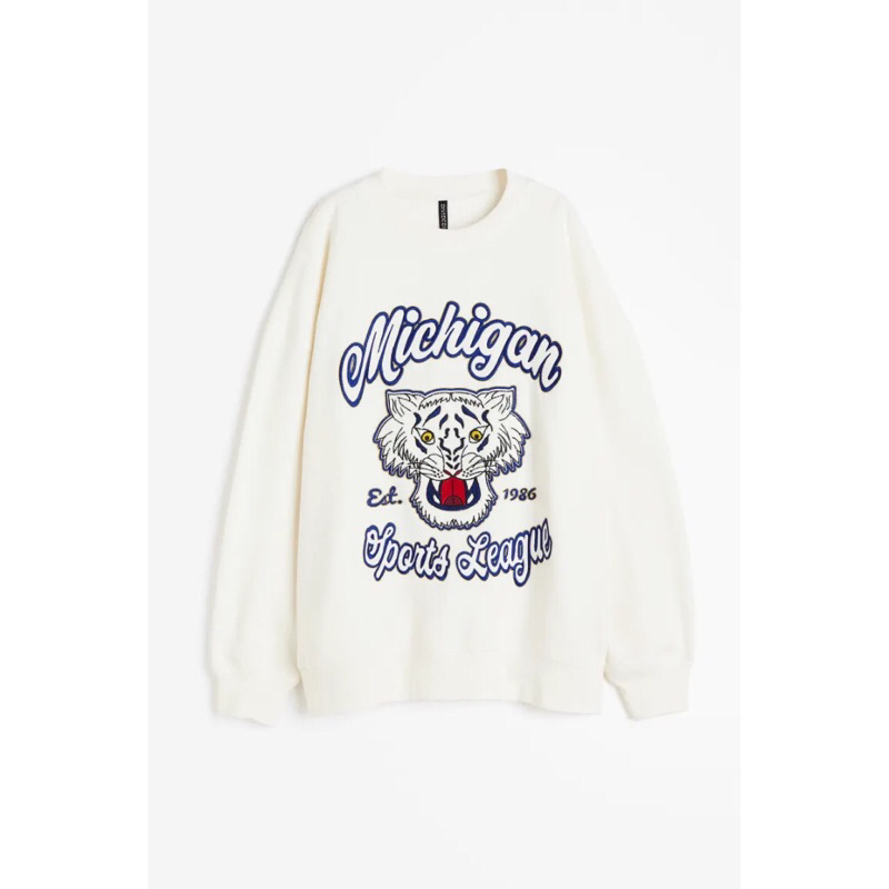 Sweatshirt H&M Michigan White