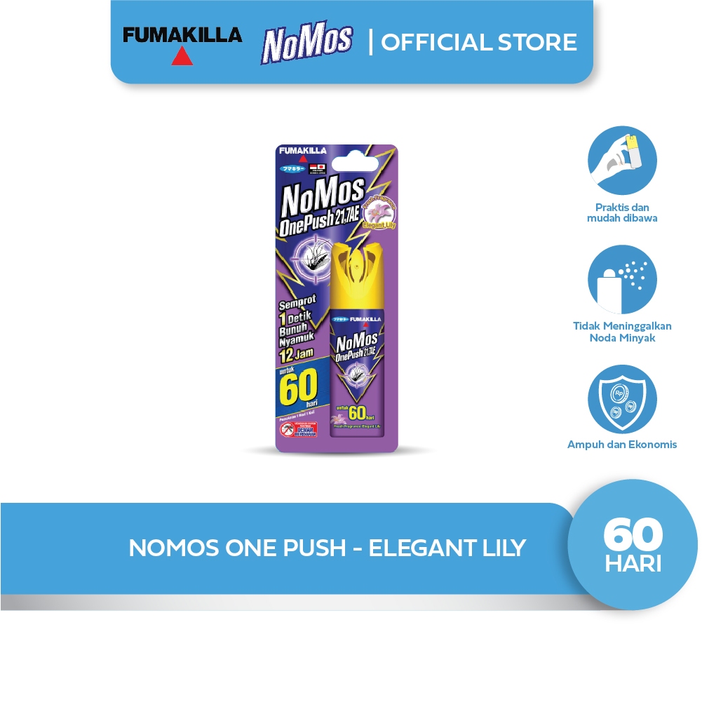 NoMos Obat Nyamuk One Push Elegant Lily 60 hari