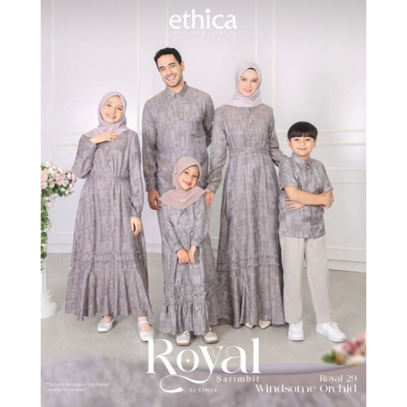 TERMURAH | BEST SELLER | SARIMBIT SET COUPLE KELUARGA ELFA ROYAL 29 WINDSOME ORCHID BY ETHICA | KAGU