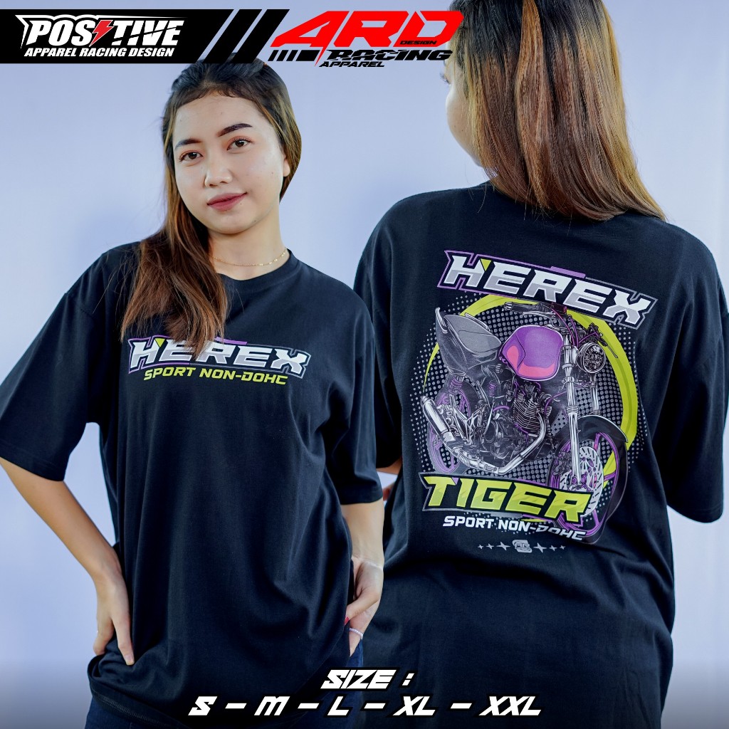 ARD Kaos Herex Tiger - Baju Kaos Tiger T-SHIRT Cotton Combed  30s
