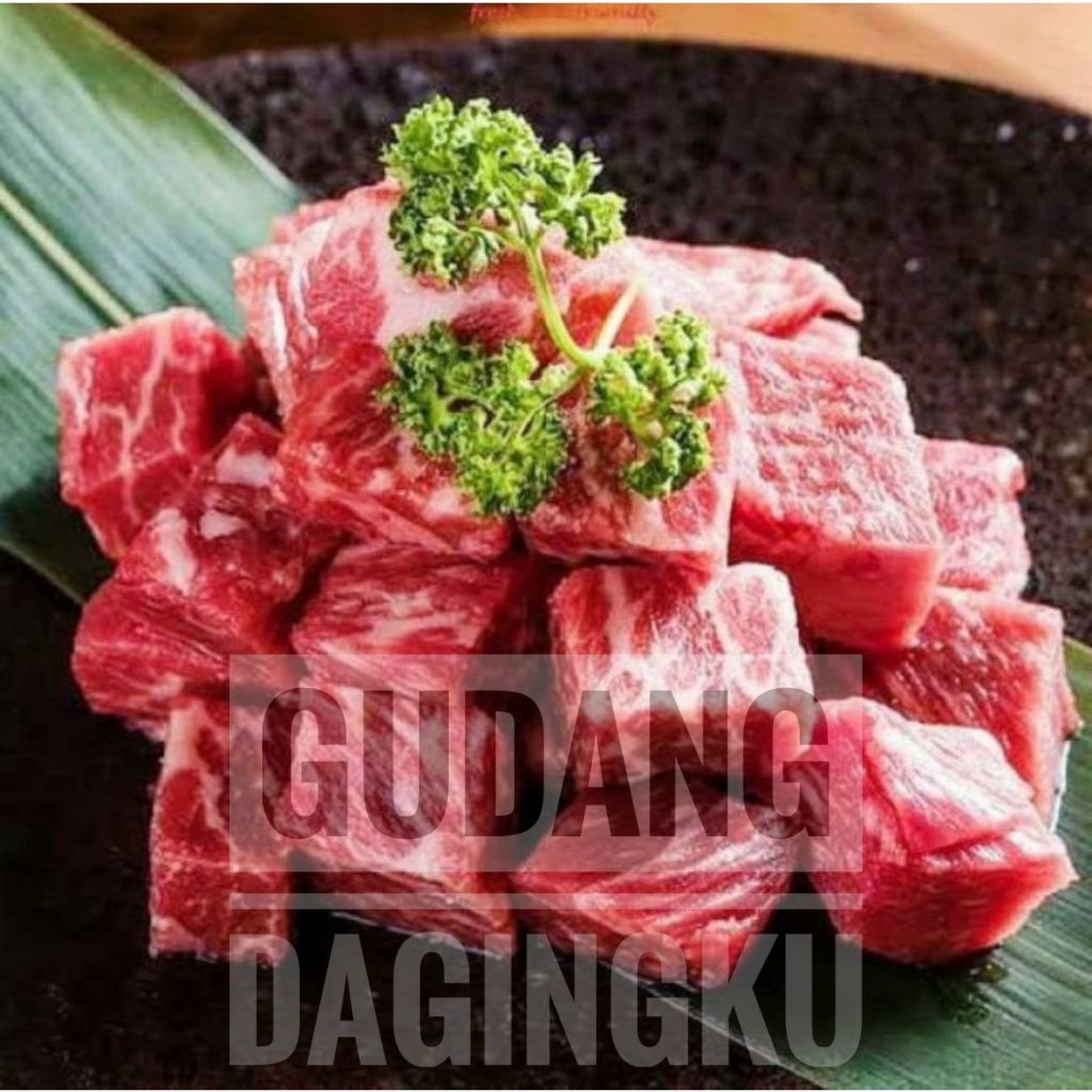 

Saikoro beef steak premium wagyu