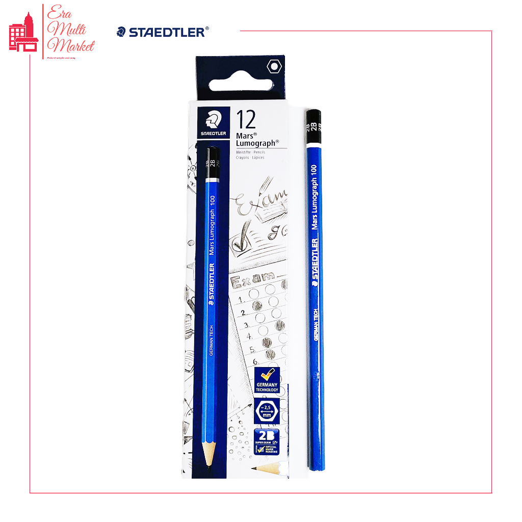 

Pensil Mars Lumograph 100 2B 12 pcs Staedler