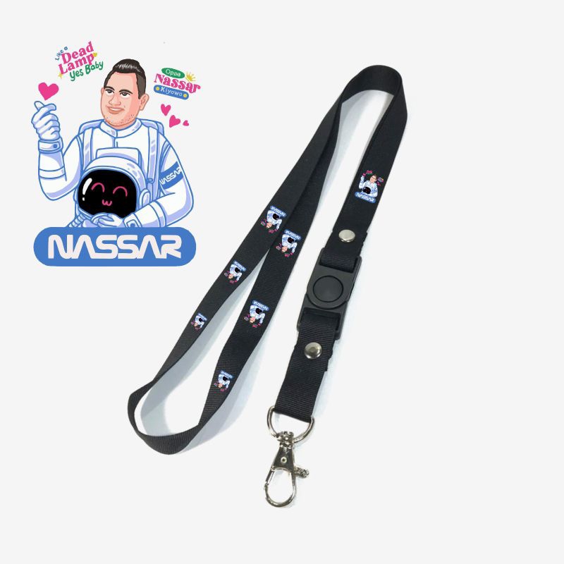 

Tali Lanyard KING NASSAR NASA / Lanyard Hitam Premium lanyard anime cartoon kartun / gantungan kunci / gantungan id card / gantungan flashdisk / nametag hp name tag / gantungan pengait handphone k