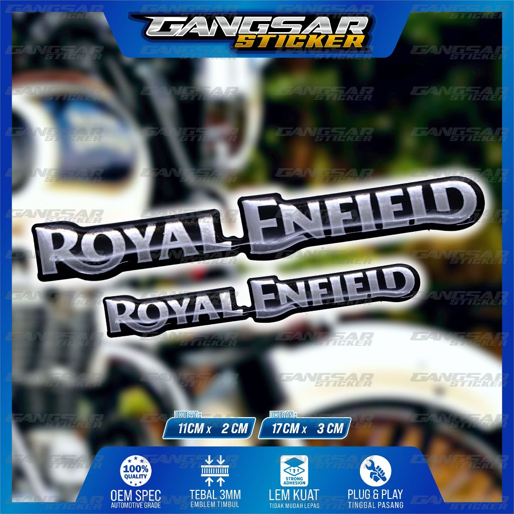 Emblem logo royal enfield / emblem timbul royal enfield / sticker royal enfield / stiker logo royal 