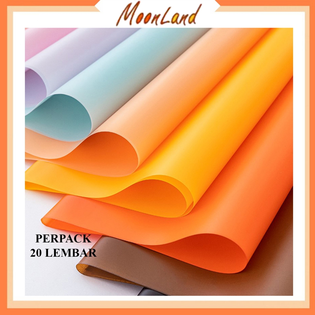 

20 LEMBAR KERTAS BUKET CELLOPHANE SEMI TRANSPARANT KERTAS BUNGA WRAPPING PAPER KB01