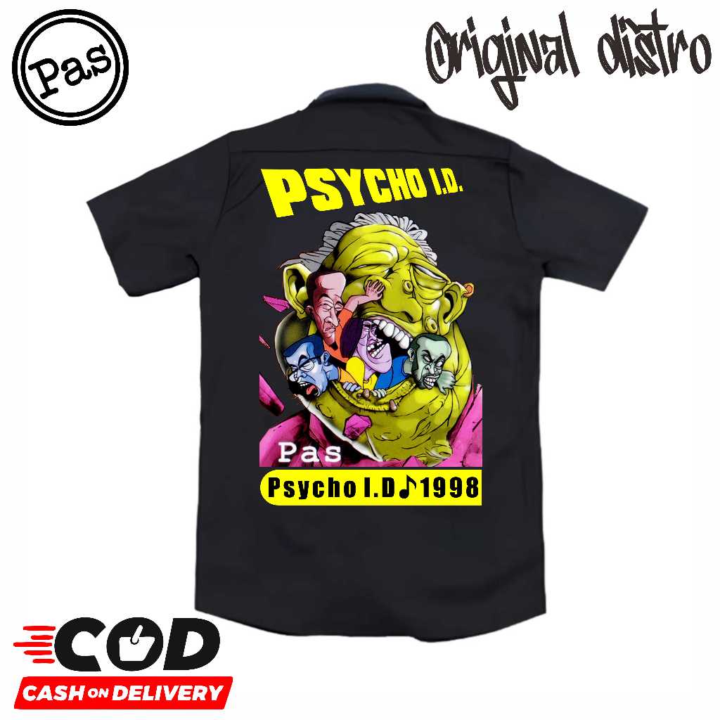 KEMEJA DISTRO PAS BAND LOKAL PSYCHO 1998 TERBARU