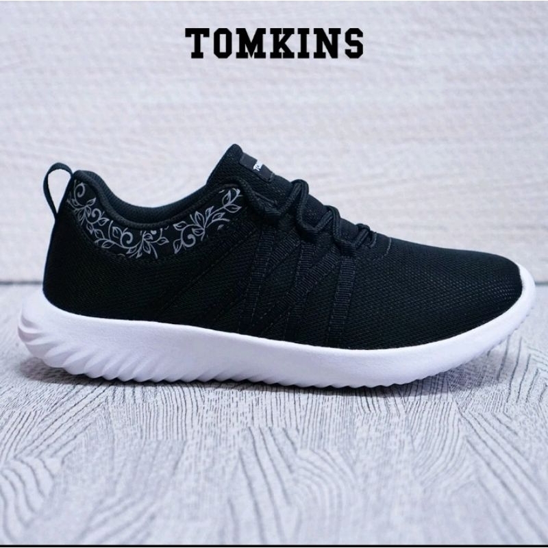 Sepatu Tomkins CLARENCE  hitam abu untuk wanita