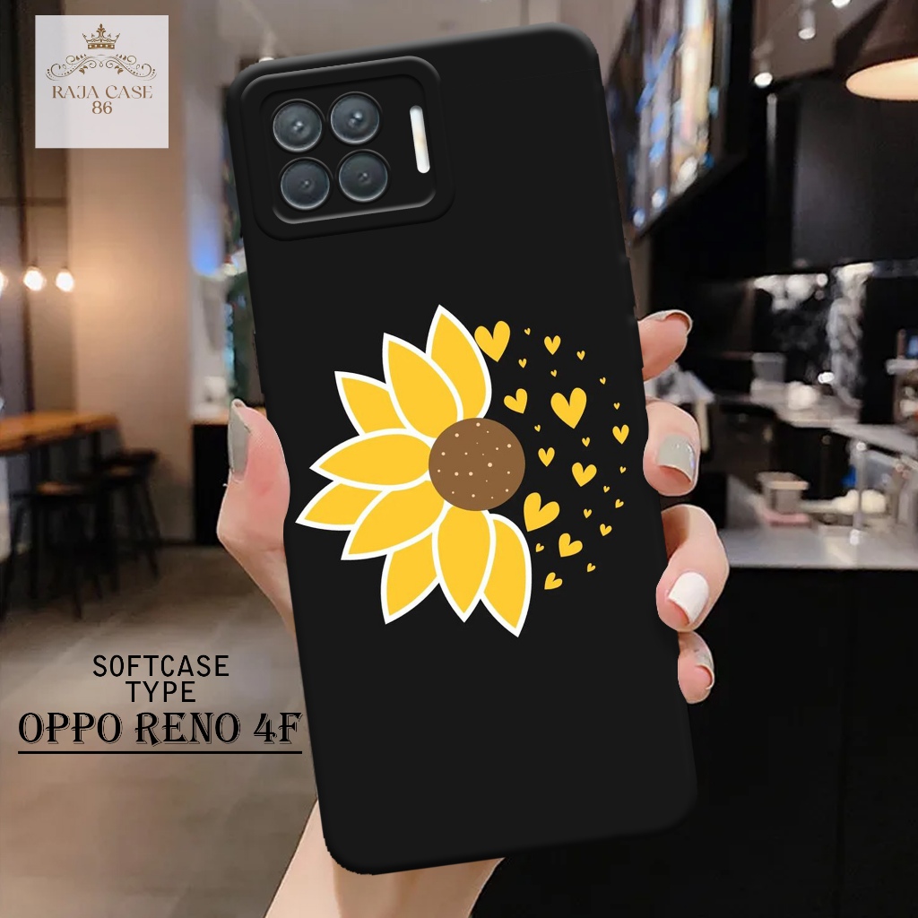 Case Oppo Reno 4f Terbaru - Rajacase - Casing OPPO Reno 4f - Motif case BUNGA - Pelindung handphone 