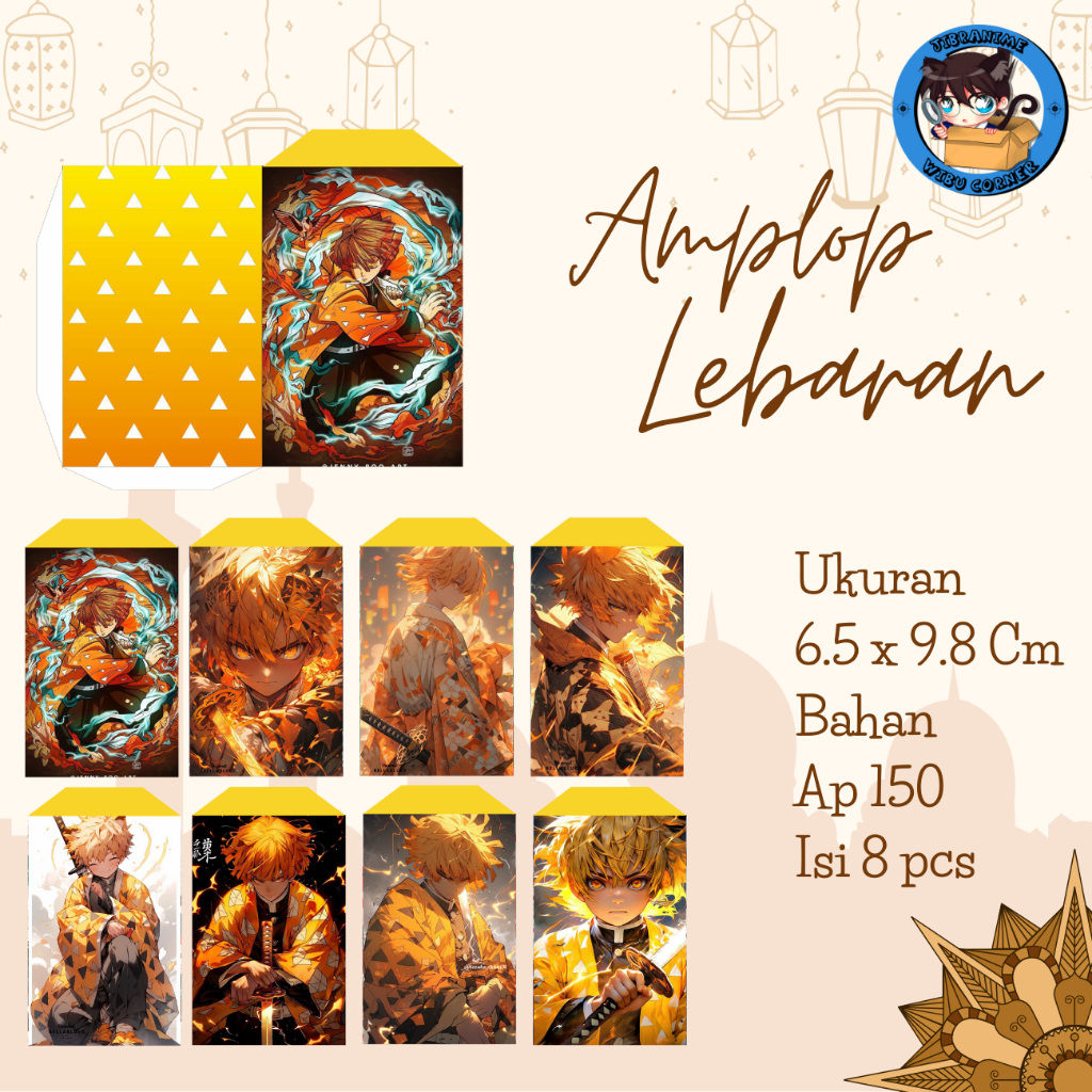 

amplop kimetsu no yaiba zenitsu