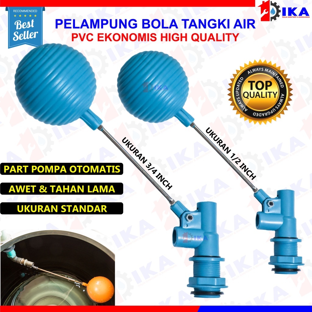 PELAMPUNG AIR OTOMATIS MURAH  1/2" 3/4" KRAN AIR OTOMATIS PELAMPUNG BOLA PVC MIRIP SUNMATIC TERMURAH