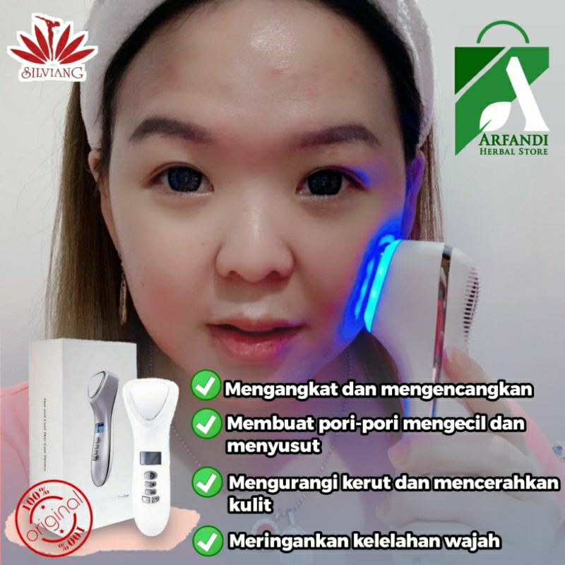Alat Setrika Wajah Mengencangkan Kulit & Mengurangi Kerutan Silviang #3 Hot & Cool Skin Device Korea