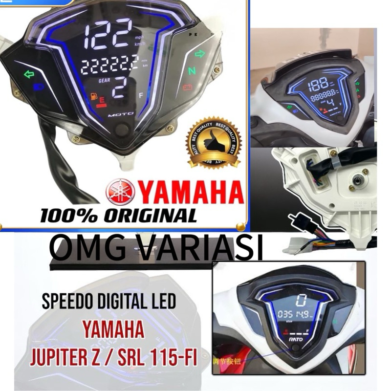 PNP Tinggal Colok / Yamaha SRL115Fi/SRL115Z Digital Meter/ LED Meter/ Speedometer/ Jupiter Z1/ Lagenda 115 Fi/ Demak dvs110 BJ